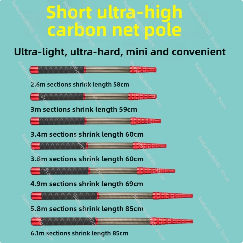 Fishing Rod Telescopic - Kısa bölümlü ultra hafif, sert, yüksek