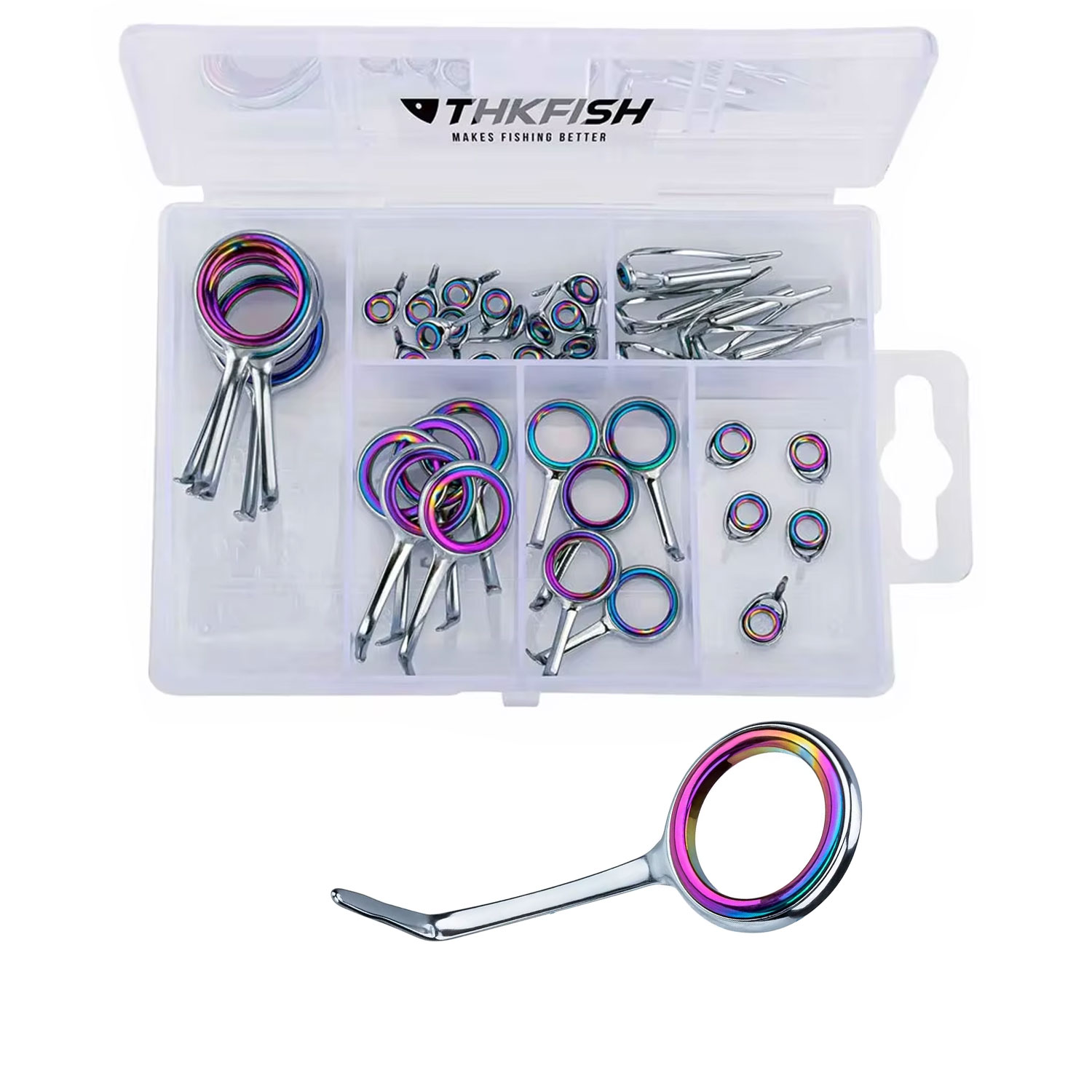 40 adet renkli olta kılavuzlar - Fishing Rod Tip Replacement incelemesi ve fiyatı