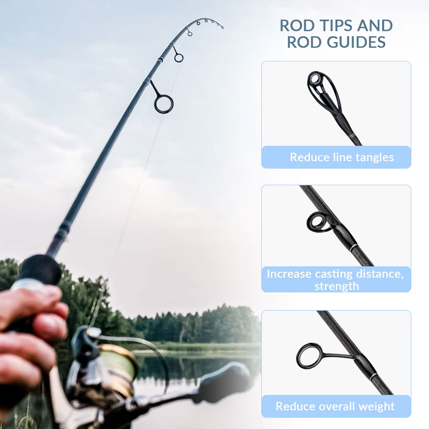 40 adet renkli olta kılavuzlar - Fishing Rod Tip Replacement incelemesi ve fiyatı